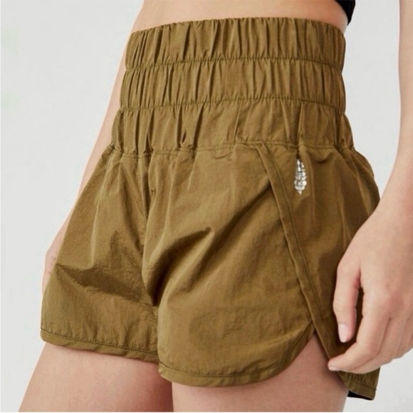 Free People Movement The Way Home Shorts Greyed Olive Size Large - Picture 3 of 12